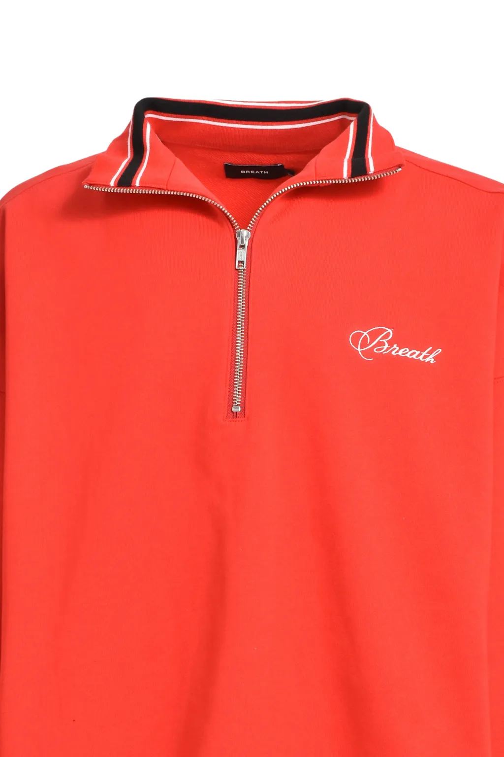 Script Logo Half Zip Sweat / Red