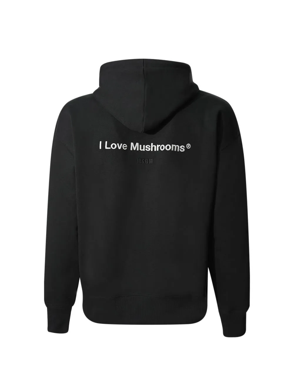 Msgm I Love Mushrooms Patch And Quote Hoodie