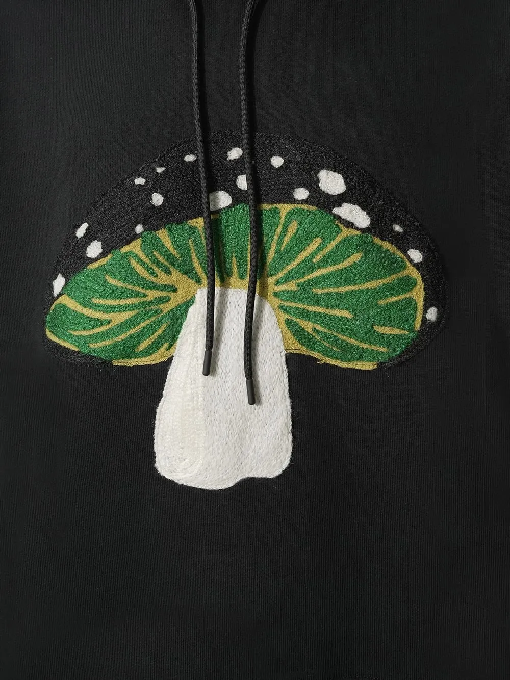 Msgm I Love Mushrooms Patch And Quote Hoodie