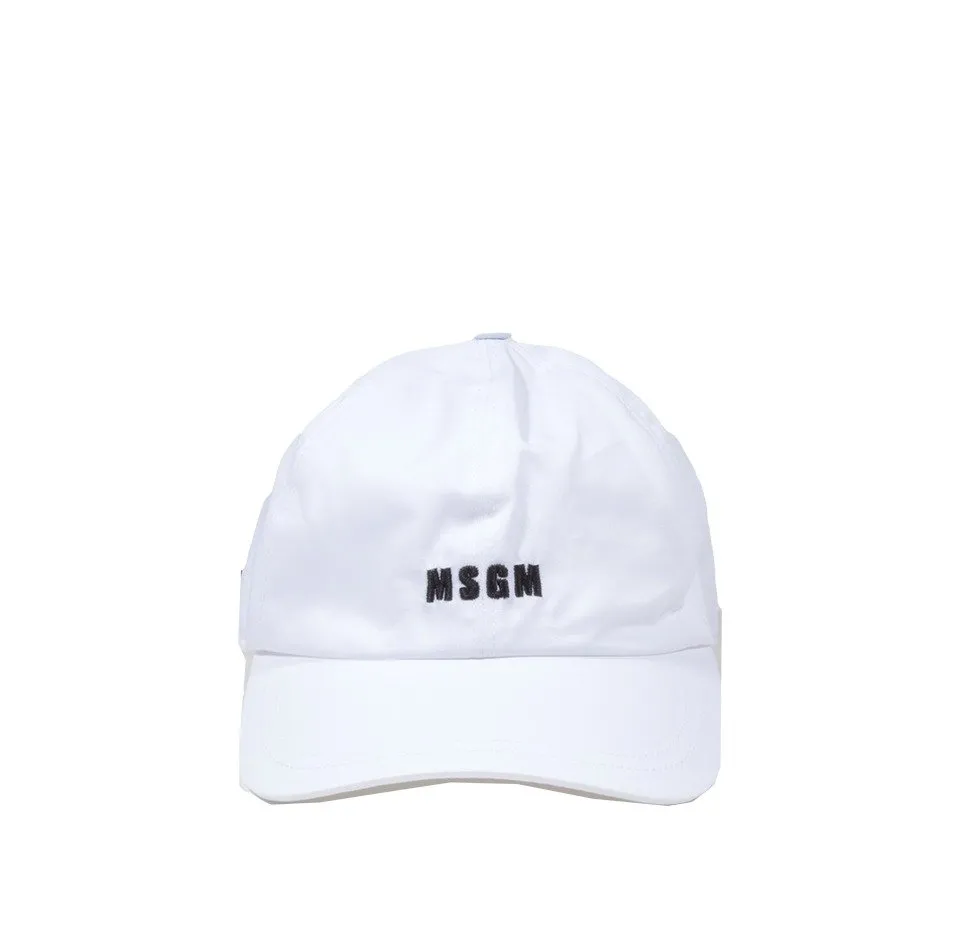 Msgm Logo Embroidered Baseball Cap