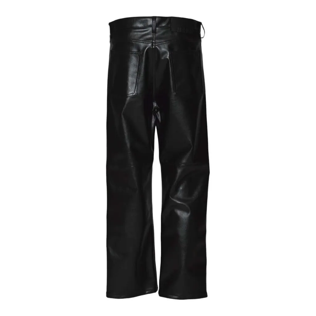 Msgm Textured Faux Leather Trousers