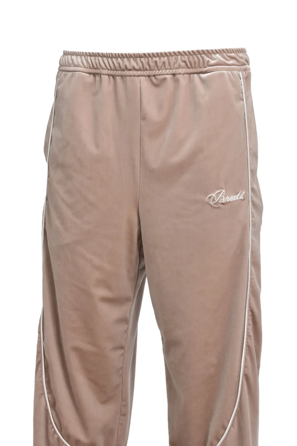 Script Logo Piping Velor Track Pants / Bei