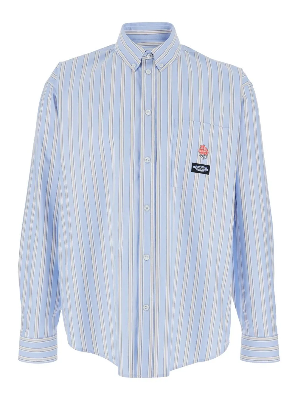Msgm Striped Long-Sleeved Shirt