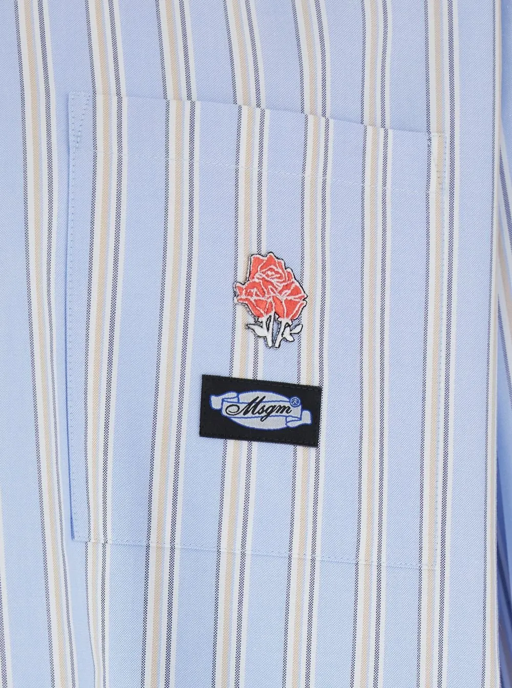 Msgm Striped Long-Sleeved Shirt