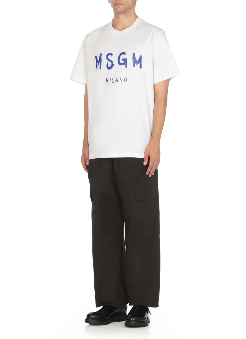 Msgm Logo Printed Crewneck T-Shirt