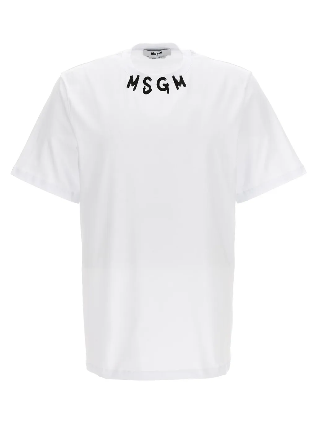 Msgm Logo Printed Crewneck T-Shirt