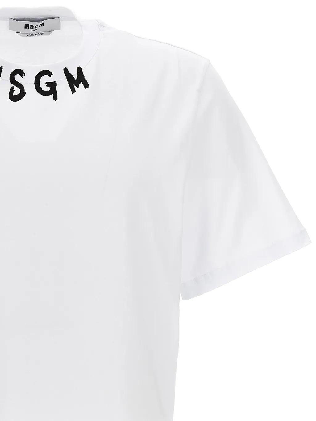 Msgm Logo Printed Crewneck T-Shirt