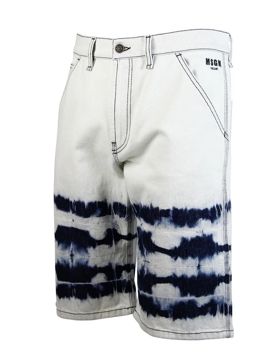 Msgm Abstract Printed Knee-Length Shorts