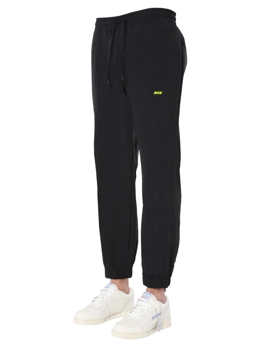 Msgm Logo Print Joggers