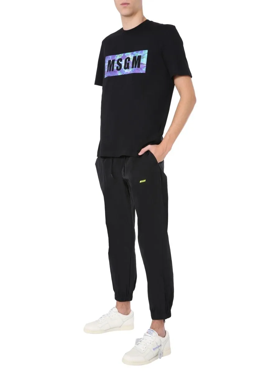 Msgm Logo Print Joggers