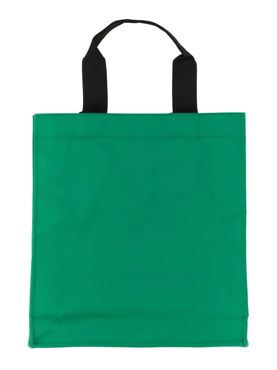 Msgm Logo Printed Top Handles Tote Bag