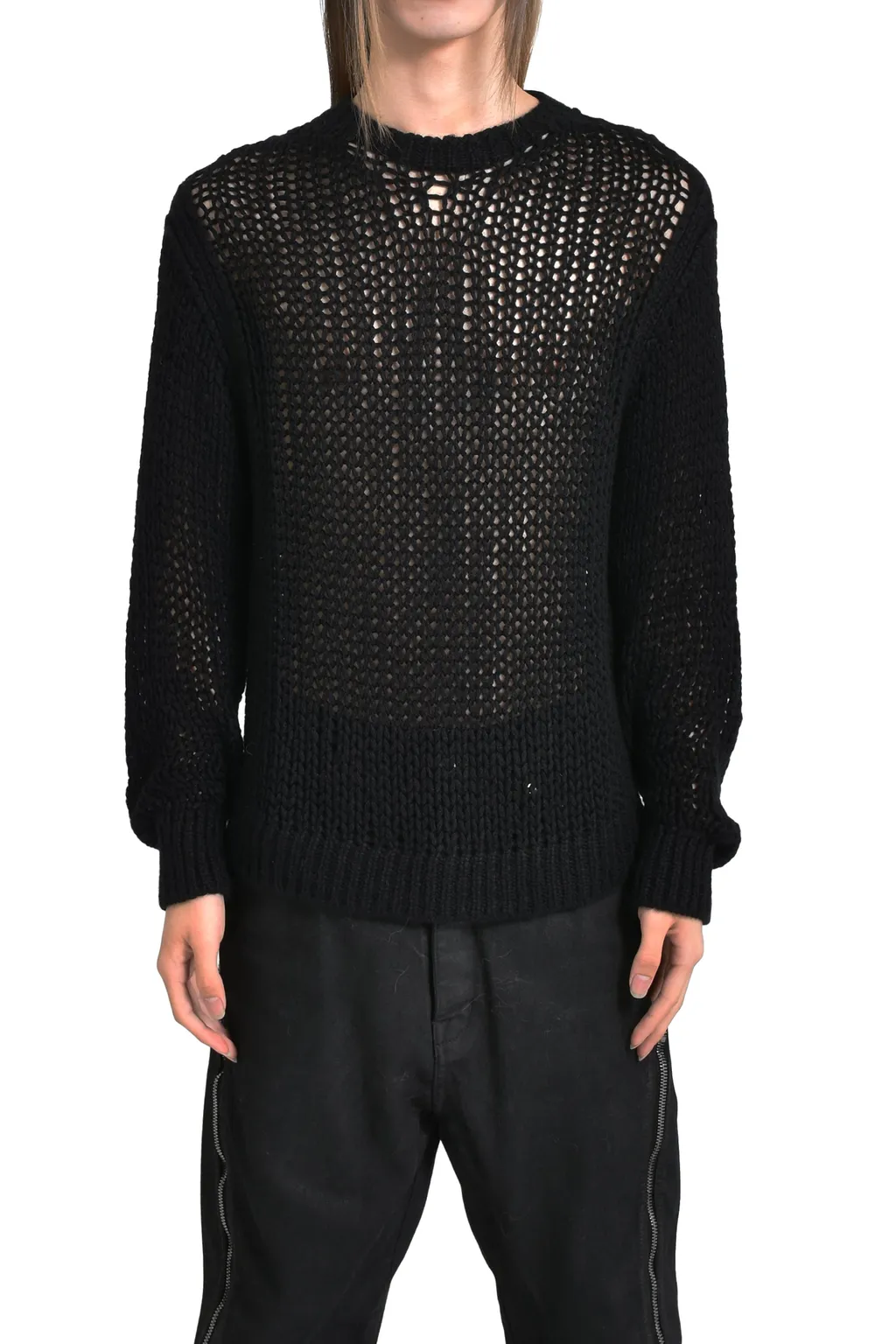 Oversized Ls Round Neck / Black