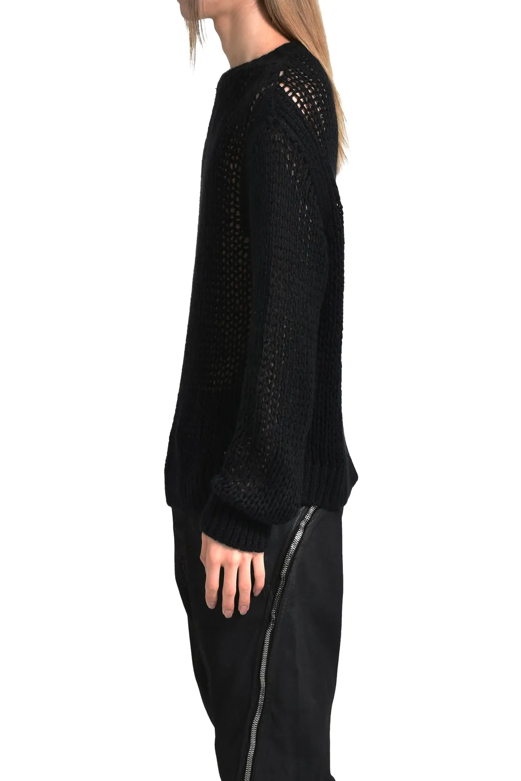 Oversized Ls Round Neck / Black