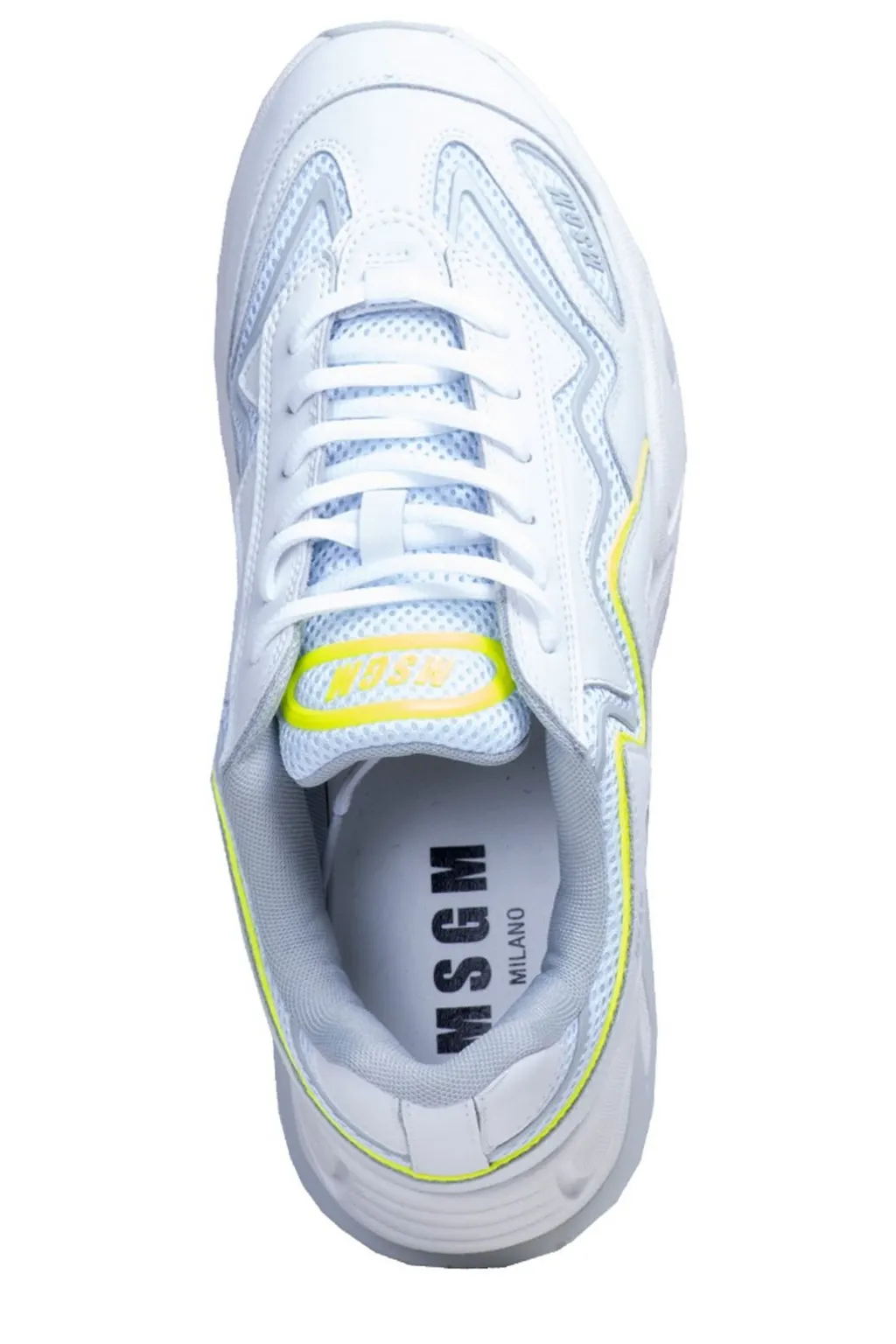 Msgm Round Toe Lace-Up Sneakers