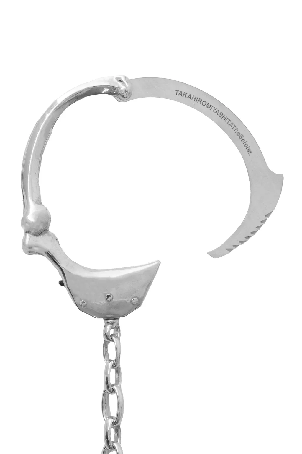 Bone Shaped Handcuffs Bracelet.-S- / Sil