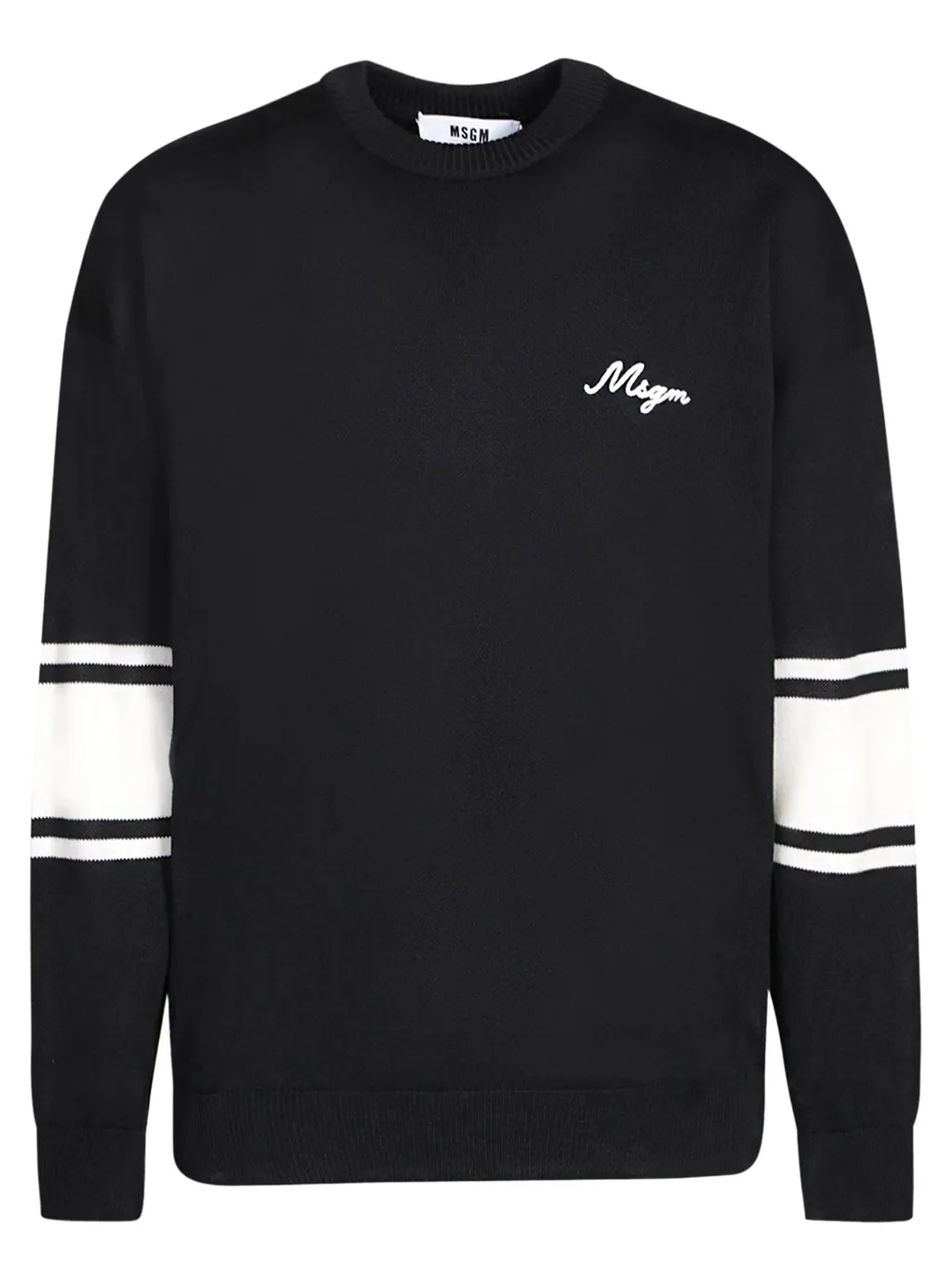 Msgm Logo Embroidered Knitted Jumper