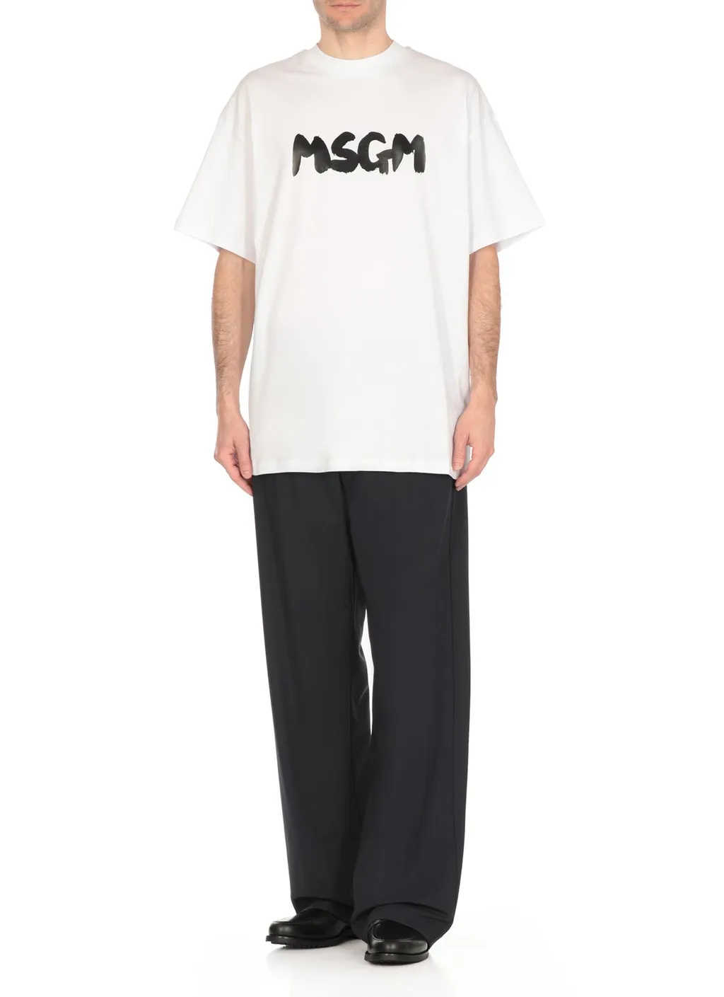 Msgm Logo-Printed Crewneck T-Shirt