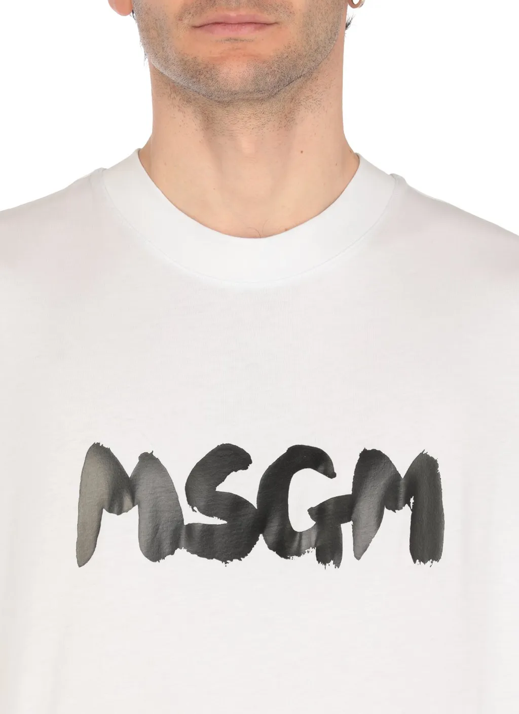 Msgm Logo-Printed Crewneck T-Shirt