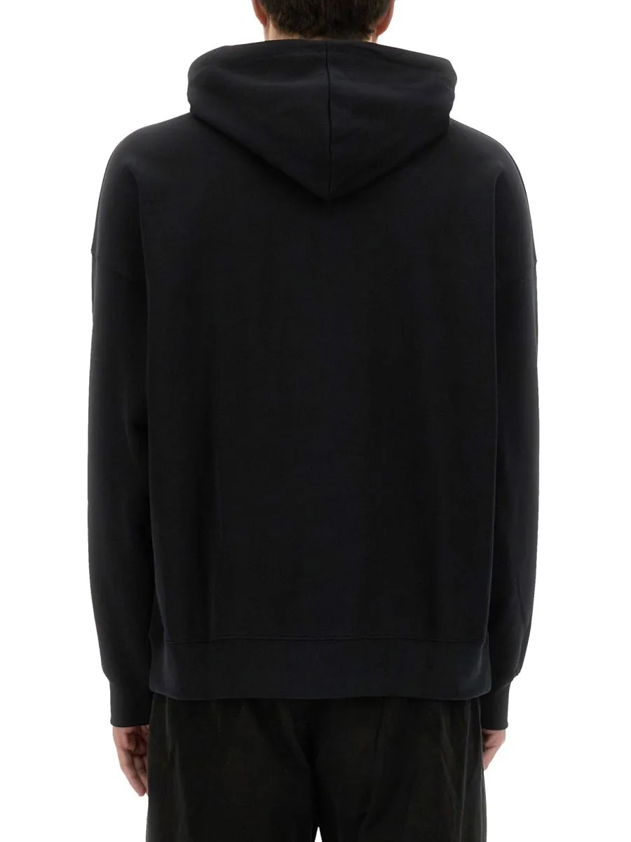 Msgm Logo Printed Drawstring Hoodie