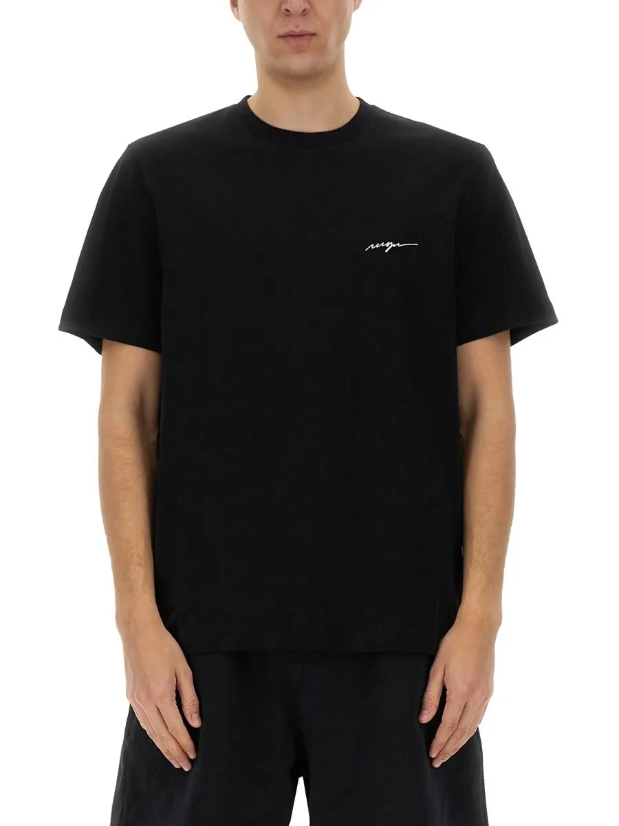 Msgm Logo Embroidered Jersey T-Shirt