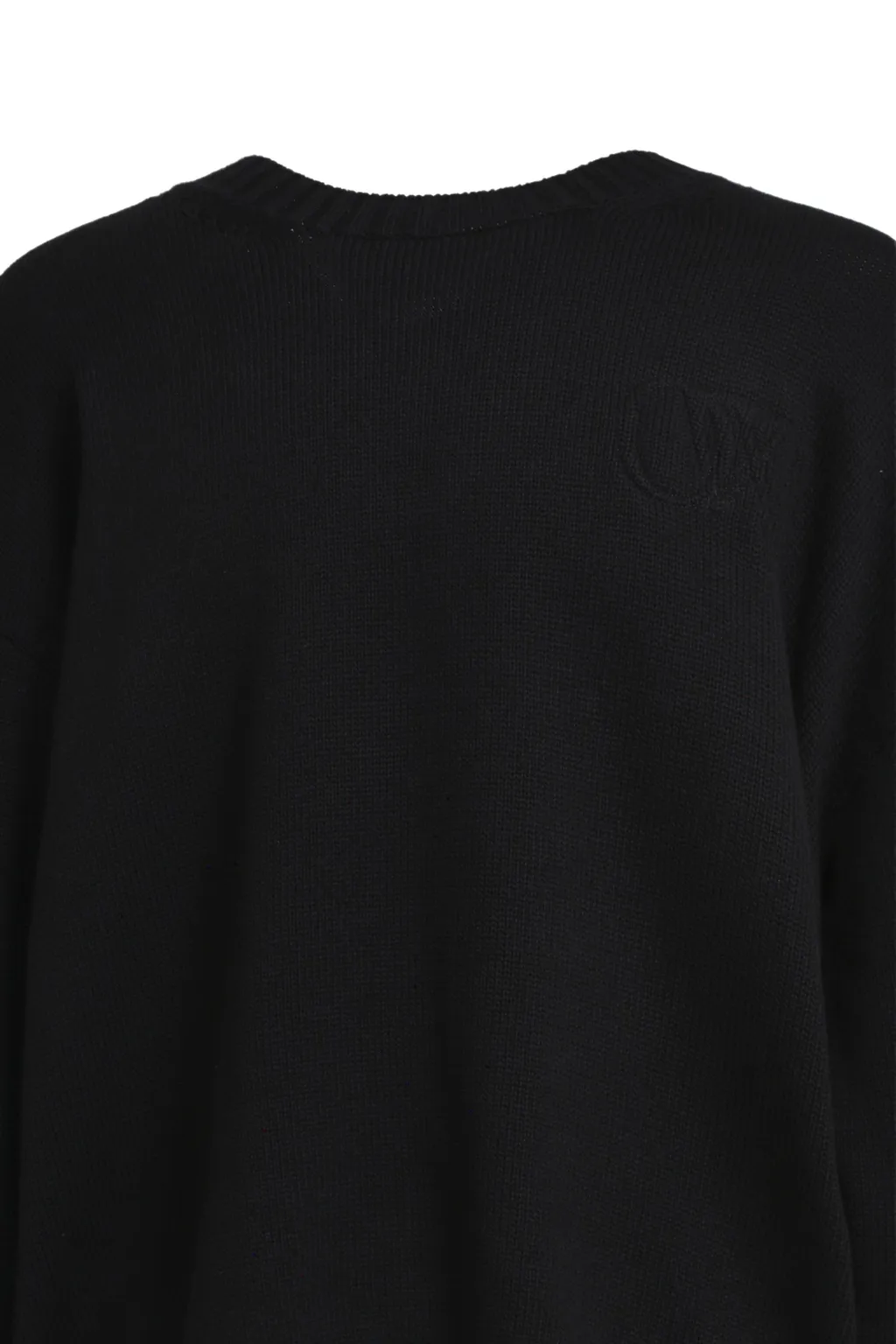 3D Diag Knit Crewneck / Blk Blk