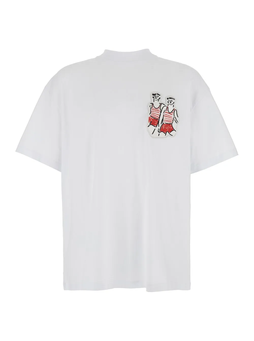 Msgm Patch Detailed Crewneck T-Shirt