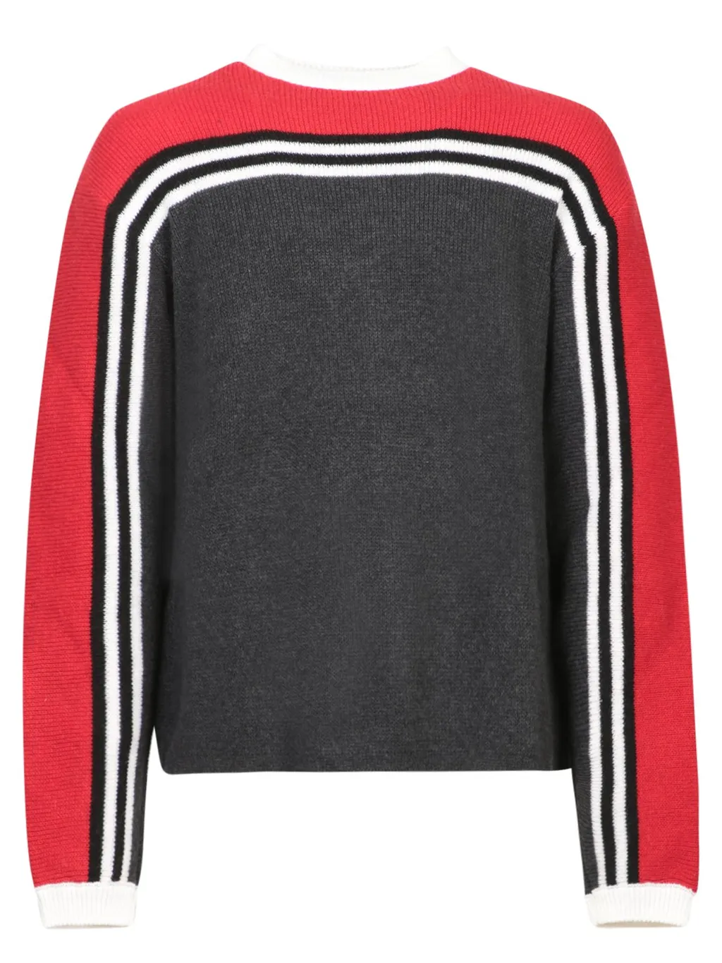 Msgm Colour-Block Striped Crewneck Jumper