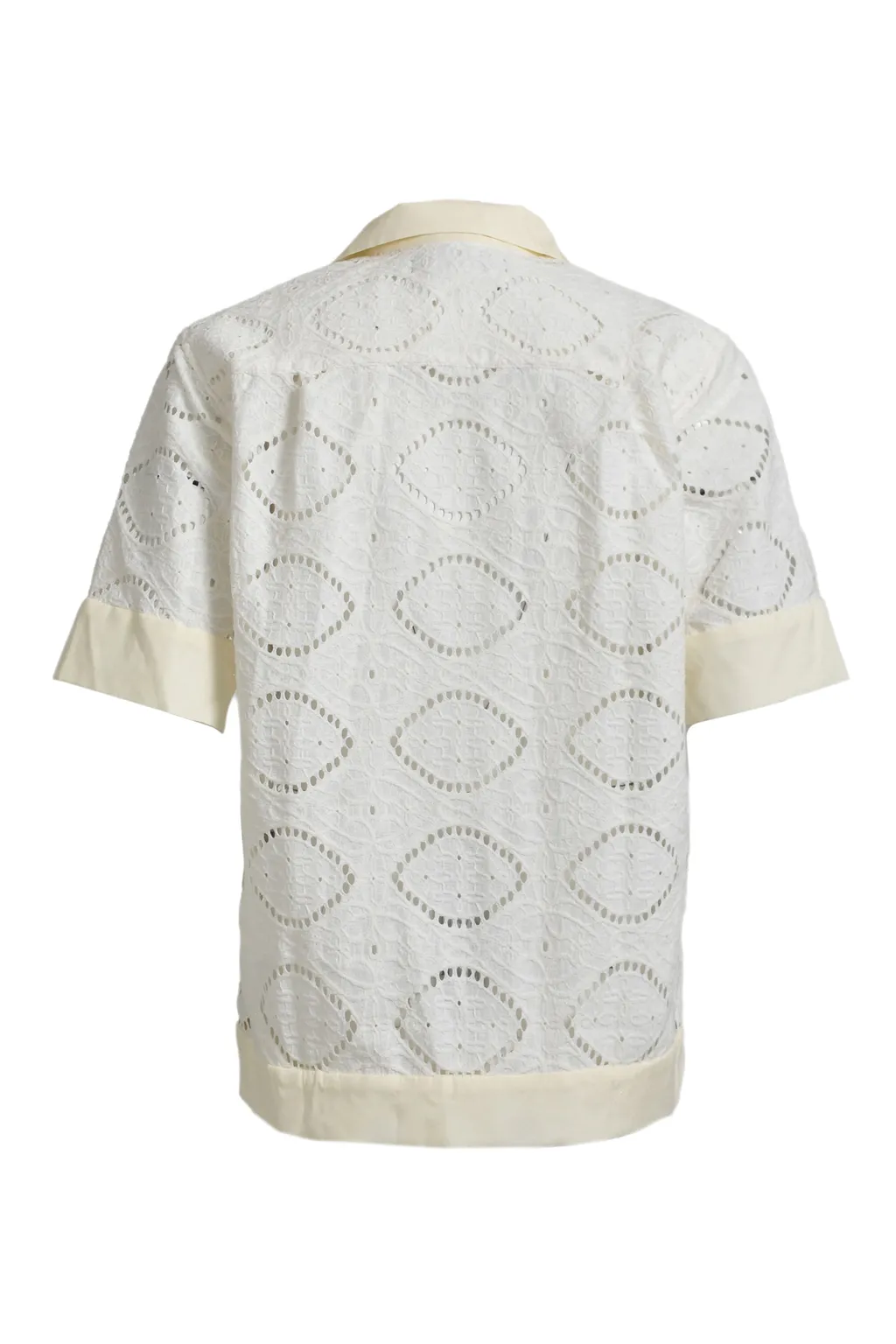 Crochet Button-Down Shirts / Wht