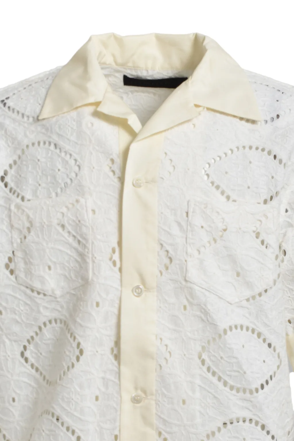 Crochet Button-Down Shirts / Wht