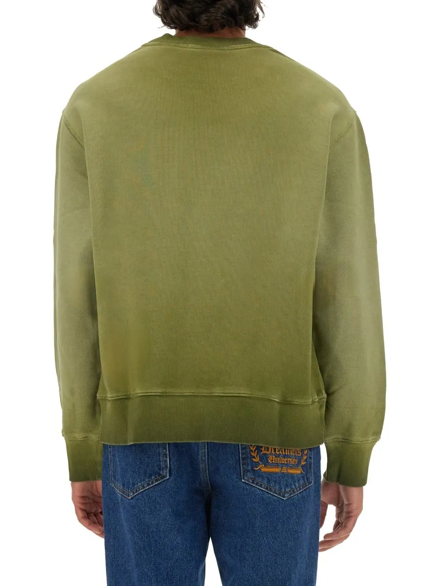 Msgm Logo Embroidered Crewneck Sweatshirt
