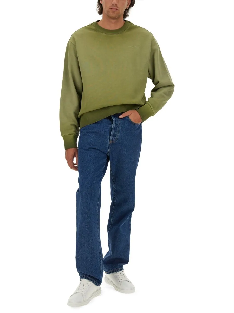 Msgm Logo Embroidered Crewneck Sweatshirt