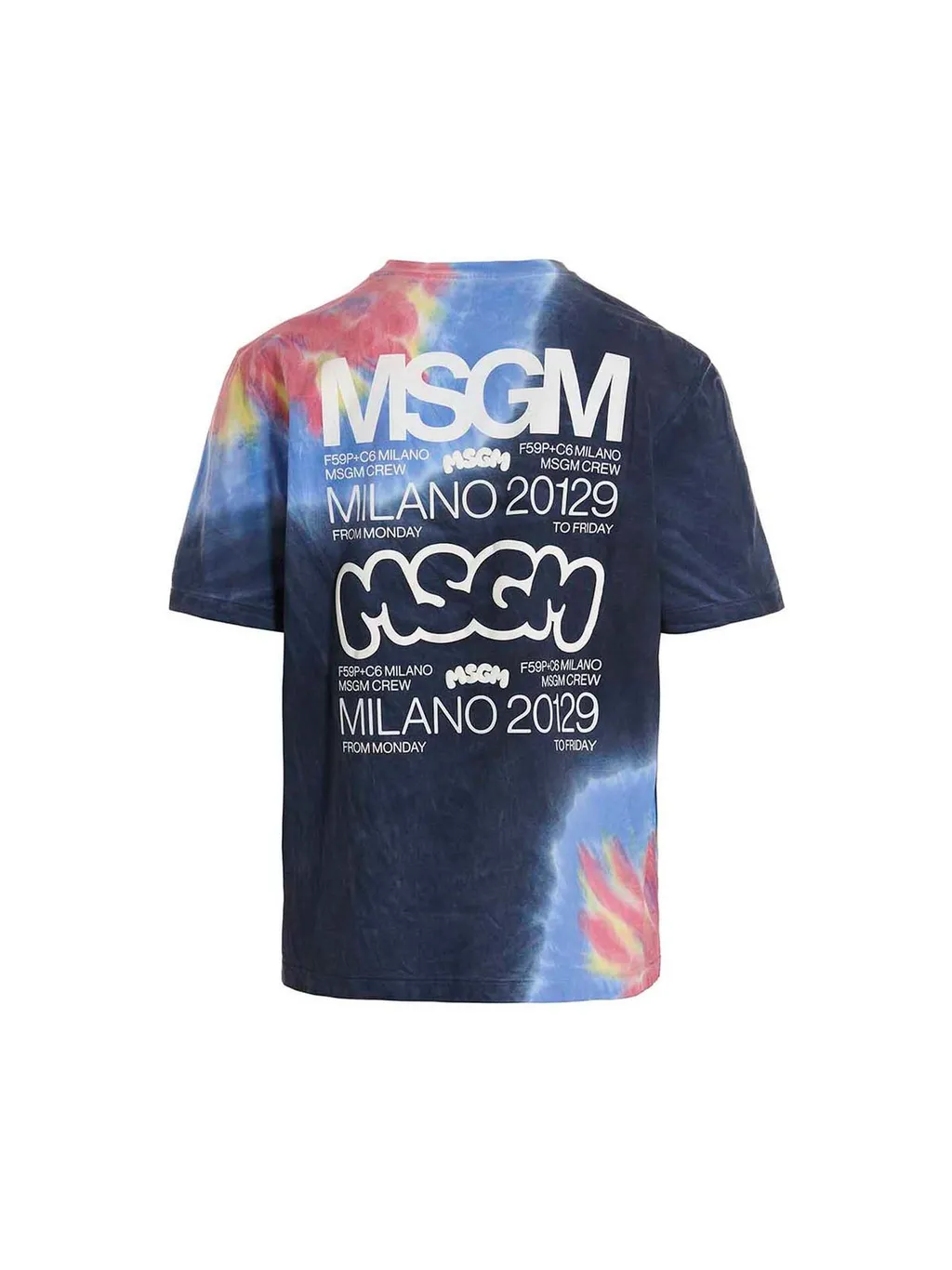Msgm Tie-Dyed Crewneck T-Shirt