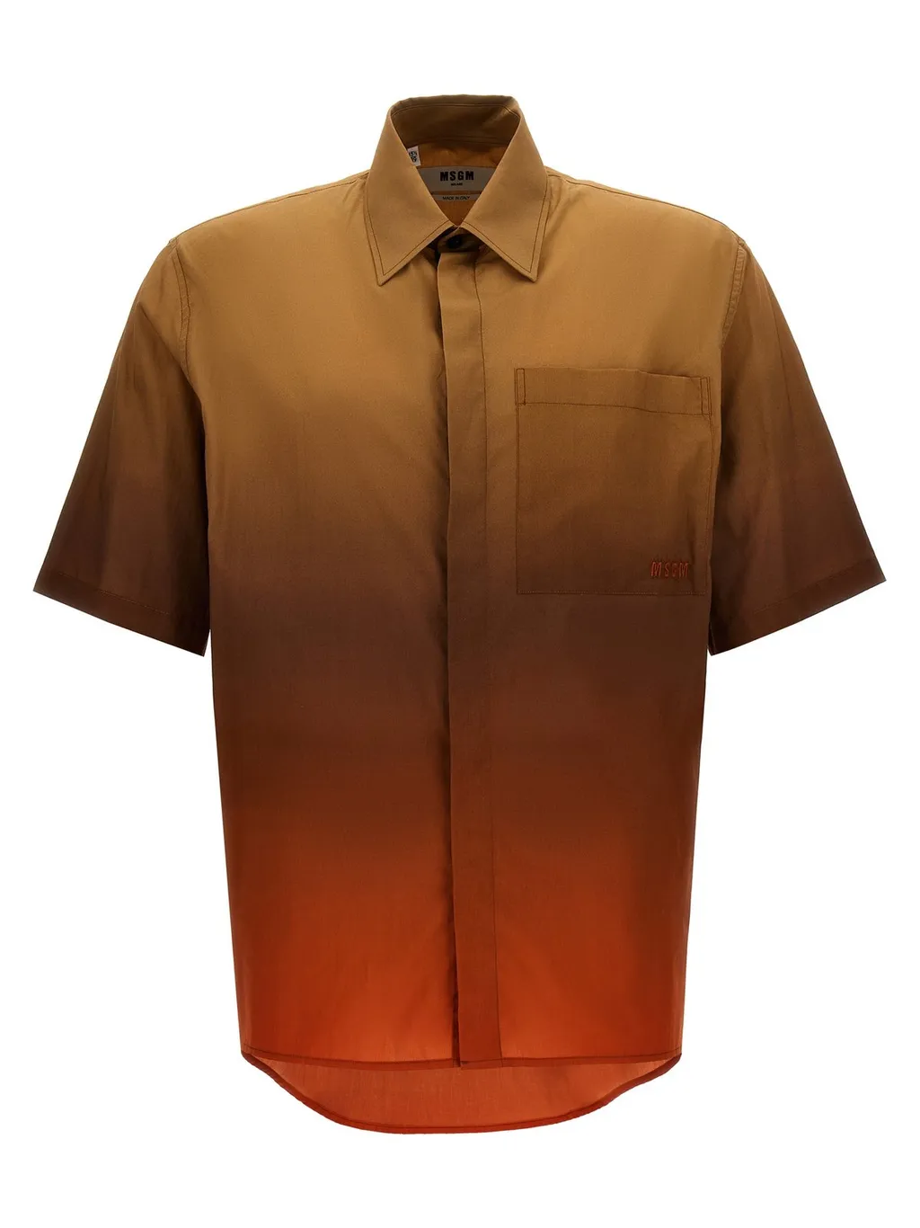Msgm Gradient Effect Short-Sleeved Shirt