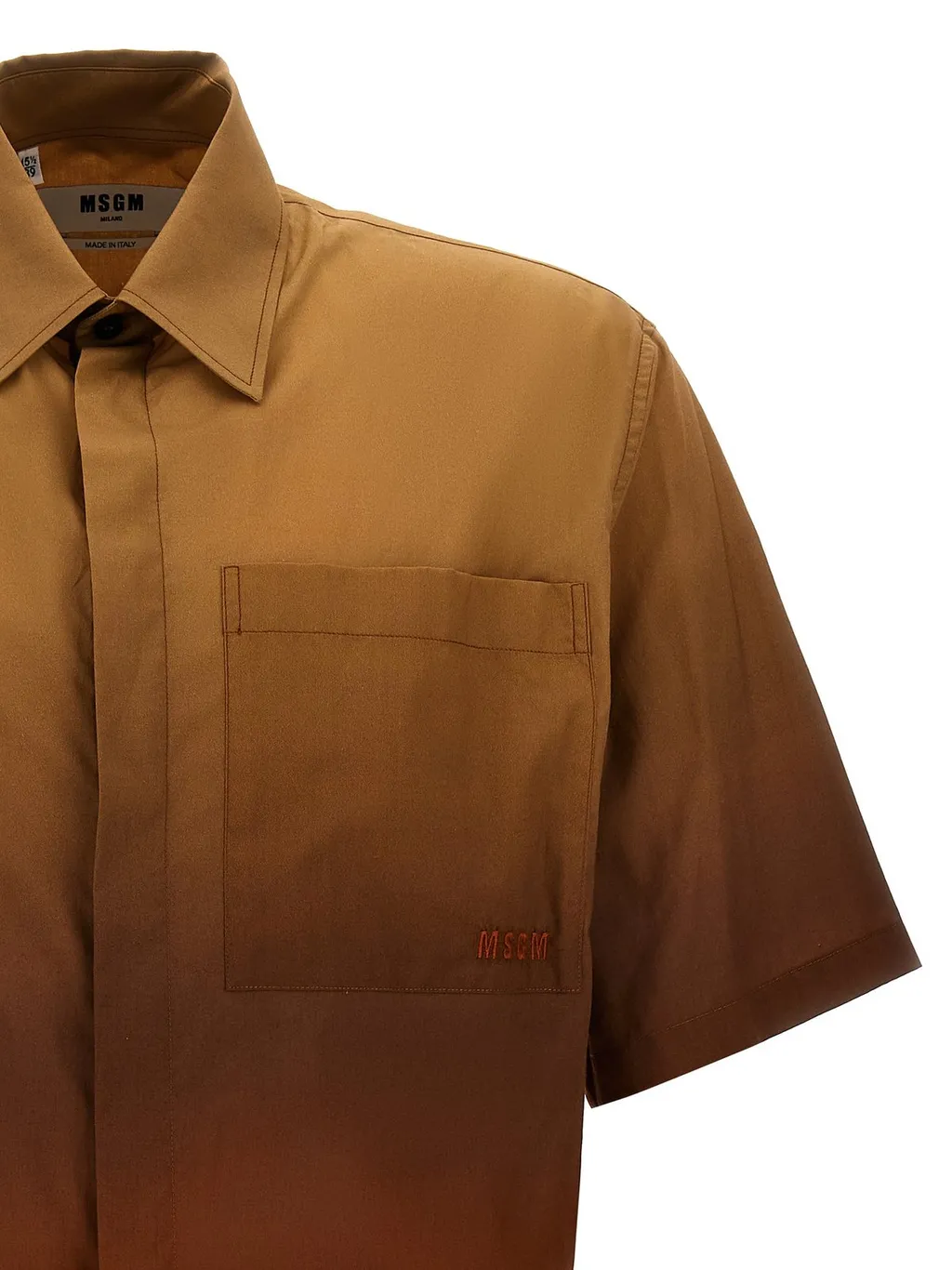 Msgm Gradient Effect Short-Sleeved Shirt
