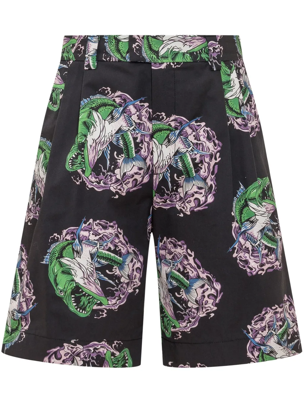 Msgm Graphic Printed Knee-Length Shorts