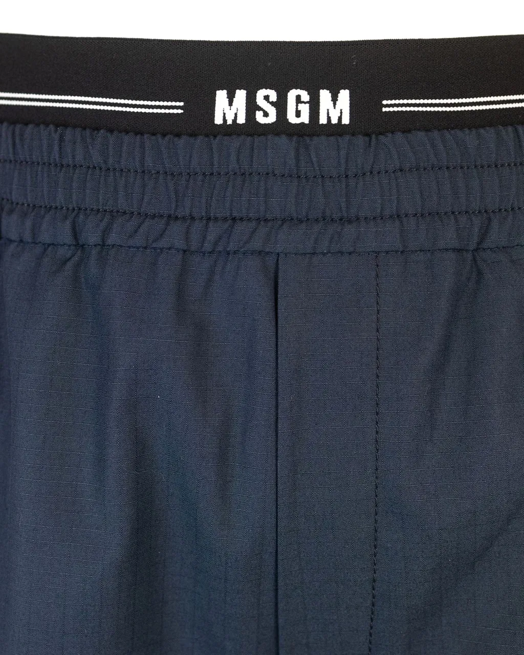 Msgm Logo Waistband Straight Leg Trousers