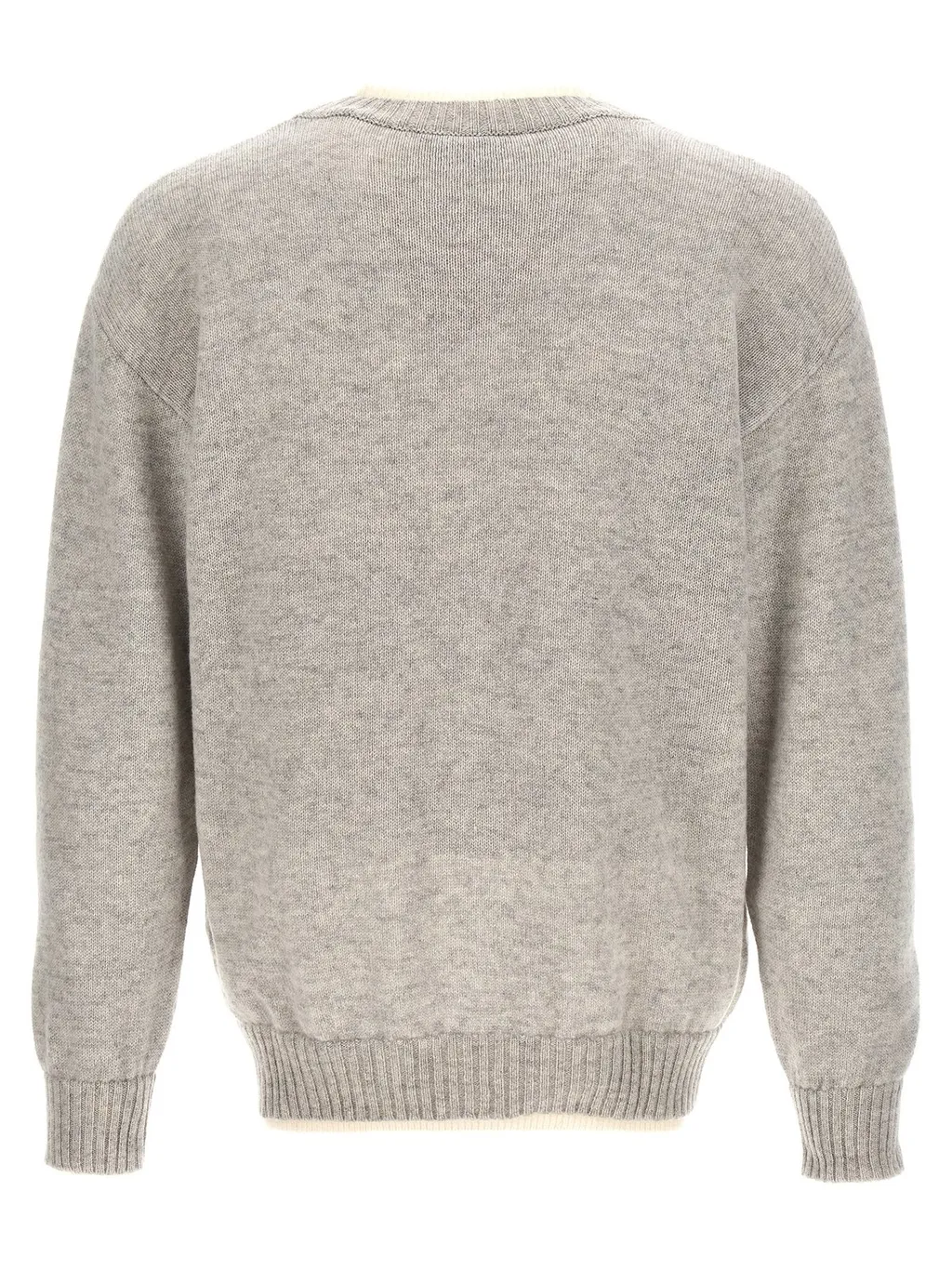 Msgm Logo Embroidered Knitted Jumper