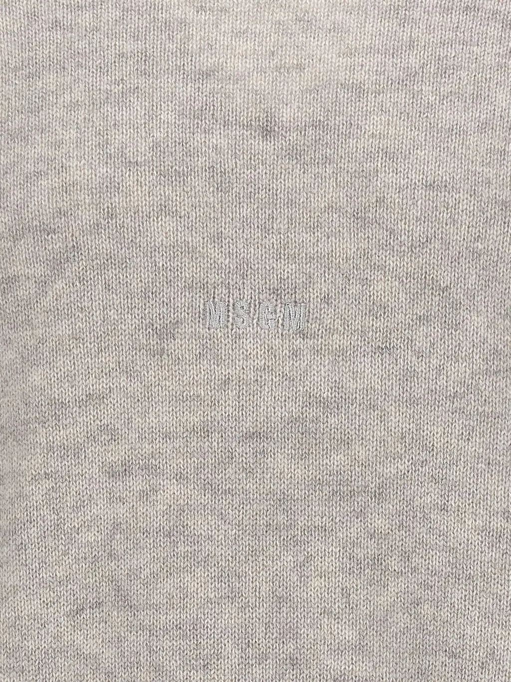 Msgm Logo Embroidered Knitted Jumper