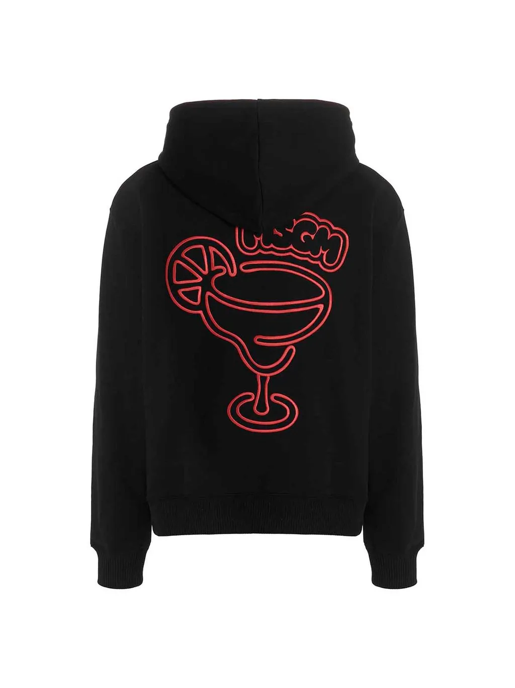 Msgm Logo Embroidered Drawstring Hoodie