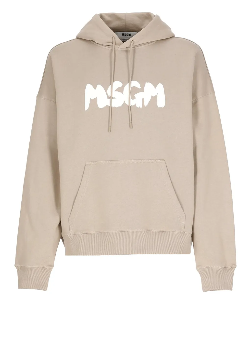 Msgm Logo Printed Drawstring Hoodie
