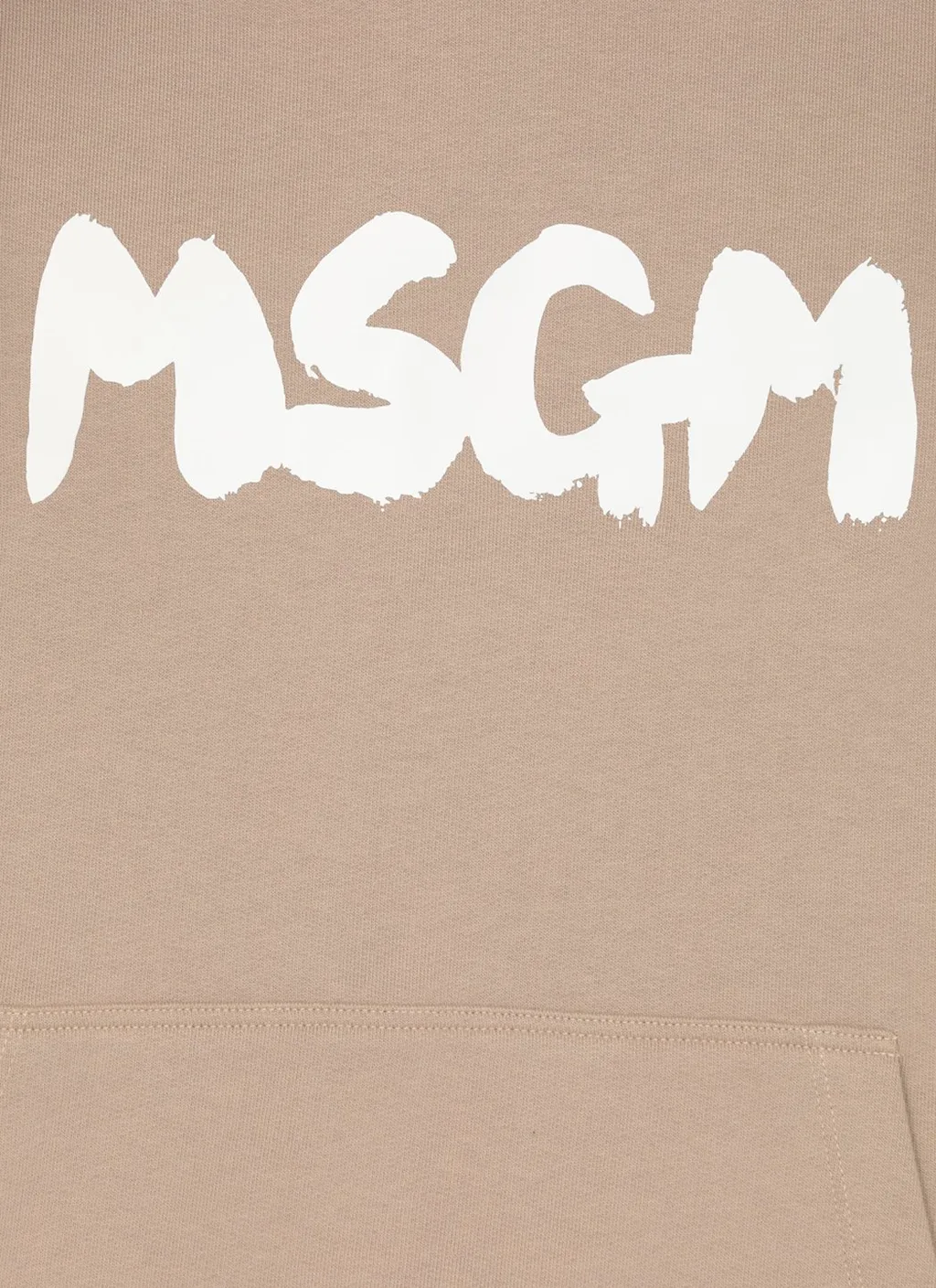 Msgm Logo Printed Drawstring Hoodie