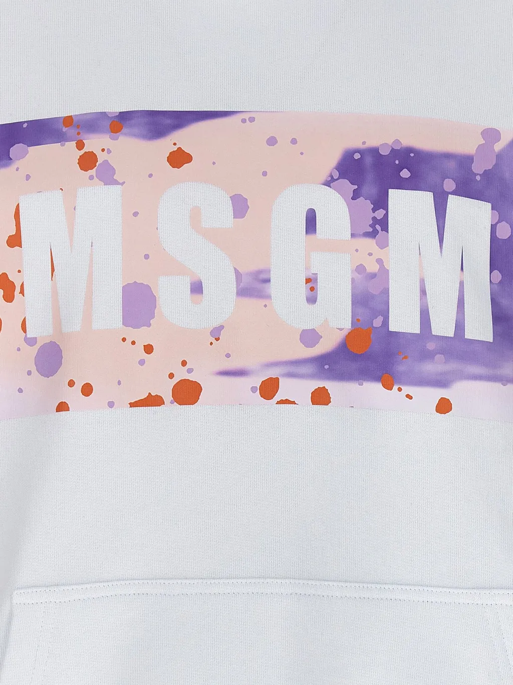 Msgm Logo Printed Drawstring Hoodie