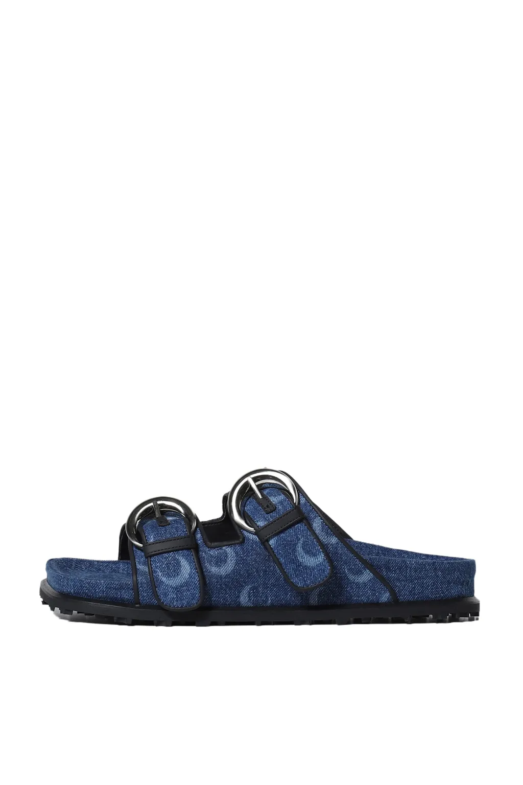 Regenerated Deadstock Denim Ms Ground Sandal / Blu Laser+Wash