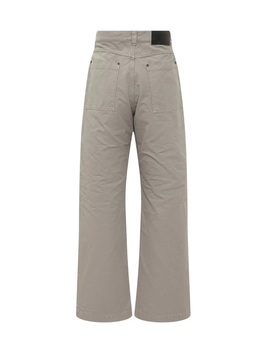 Msgm Logo Patch Wide Leg Trousers