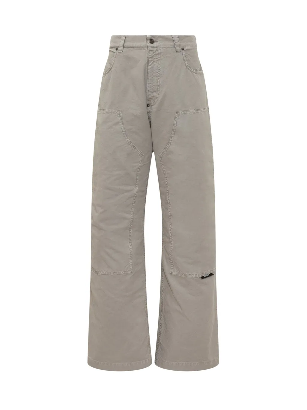 Msgm Logo Patch Wide Leg Trousers