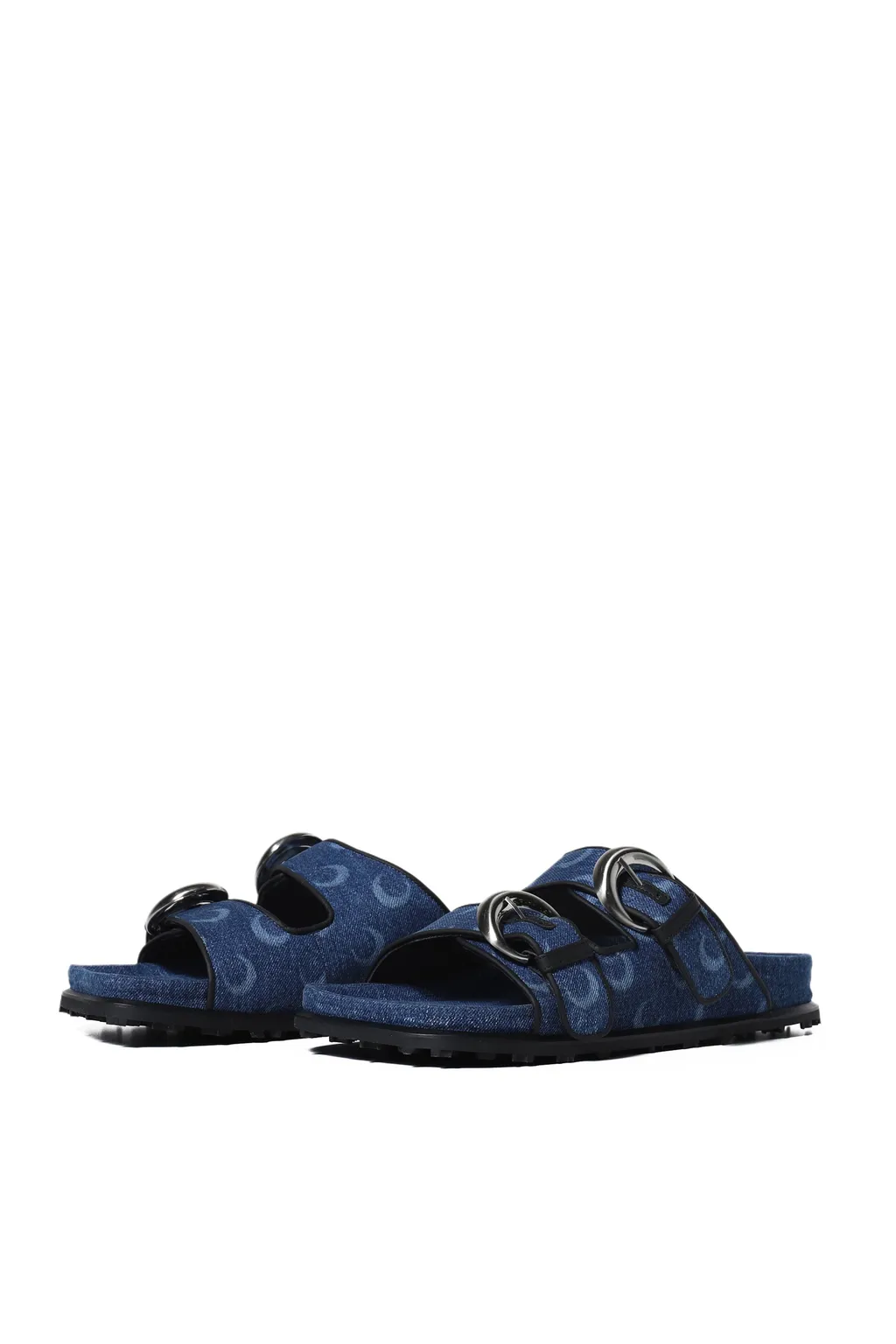 Regenerated Deadstock Denim Ms Ground Sandal / Blu Laser+Wash