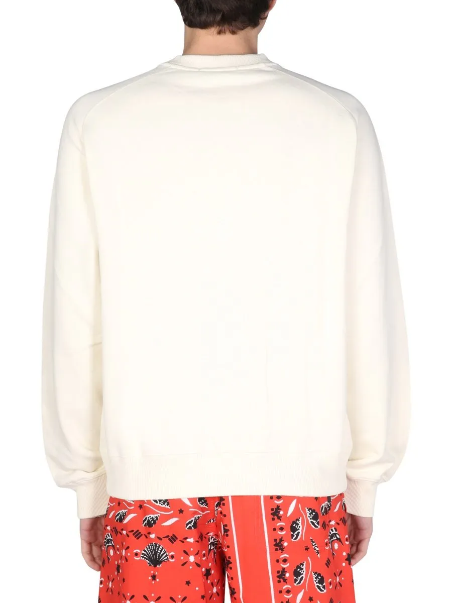 Msgm Logo Printed Crewneck Sweatshirt