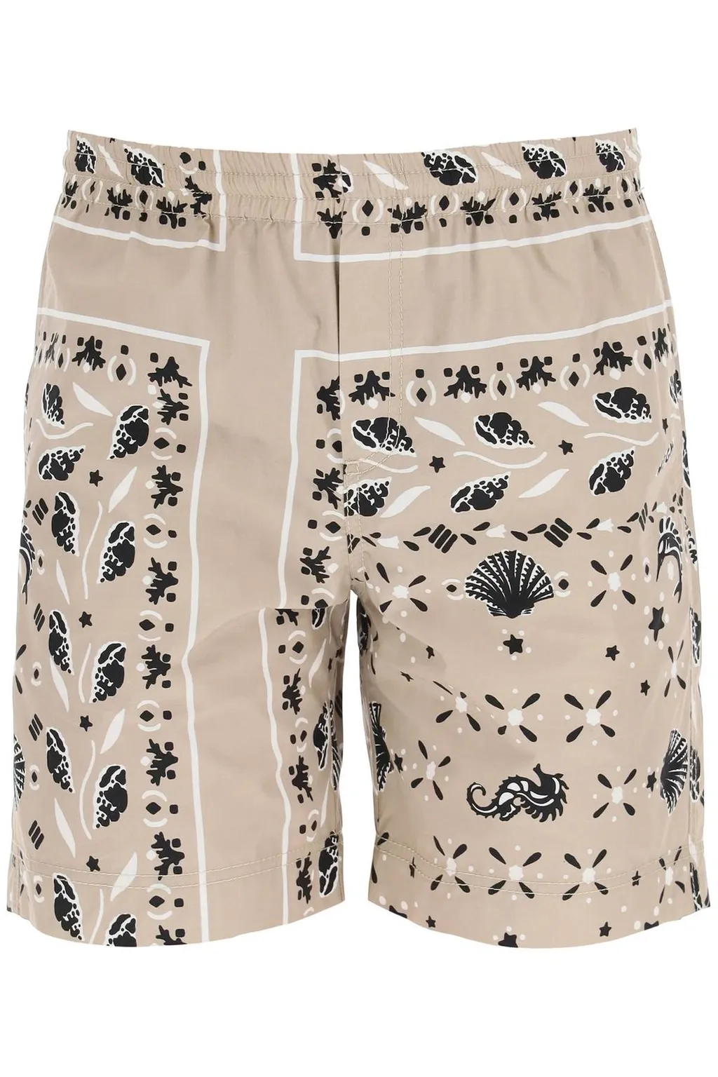 Msgm Paisley Printed Elasticated Waist Shorts