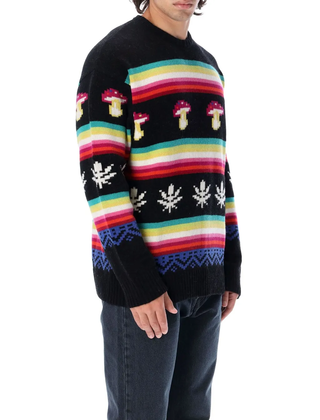 Msgm Patterned Jacquard Knitted Jumper