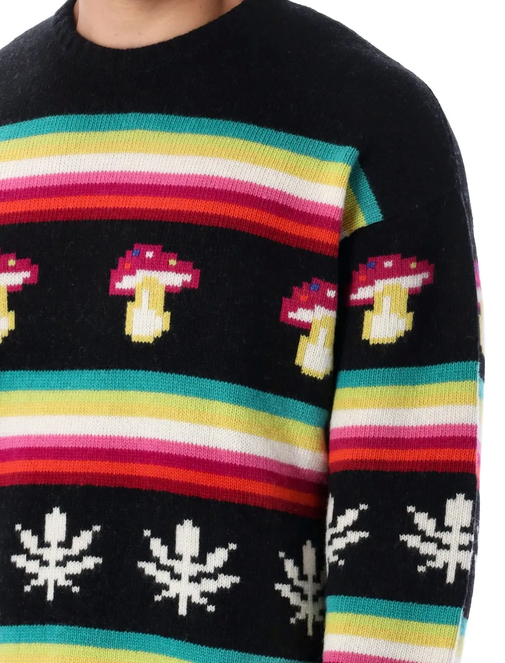 Msgm Patterned Jacquard Knitted Jumper